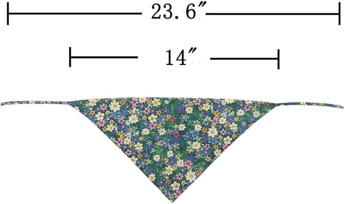 Dog Bandana Reversible Triangle Bibs Scarf Accessories Flower for Cats Pets Animals