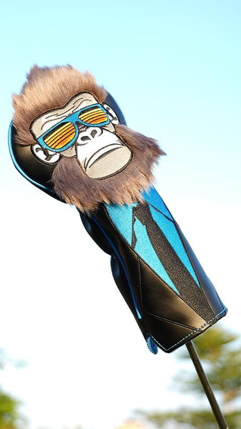 Craftsman Golf Gorilla with Suits Want to Take a Vacation 460CC Driver Headcover Fairway Wood Hybrid Blade Mallet Putter Cover Gift for Men
