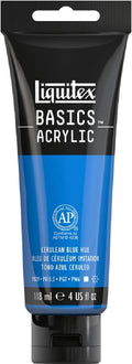 Liquitex BASICS Acrylic Paint, 118ml Tube, Cerulean Blue Hue by Liquitex
