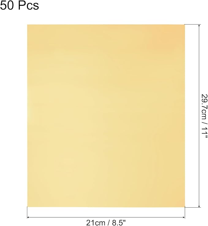 MECCANIXITY 50 Pack Toner Reactive Foil, Deco Foil Transfer Sheets 8.5"x11" A4 - Image 2
