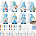 PullCrease 8 Pcs Winter Gnome Ceramics to Paint Crafts Kit