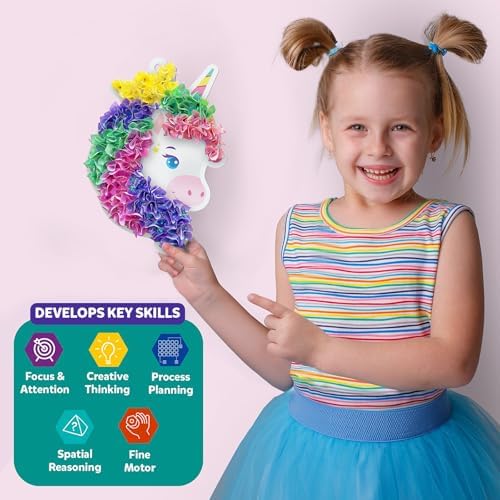 Skillmatics Poke-in Art – Magical Unicorns, Wood Craft Kit, Gift for Kids