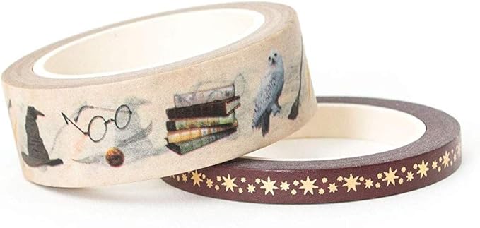 Paper House Productions Harry Potter Icons Set of 2 Foil Accent Washi Tape Rolls - Image 2
