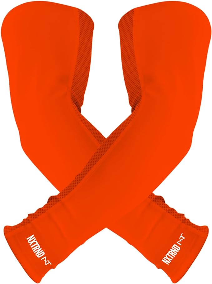 1 Pair Nxtrnd Compression Arm Sleeves for Men, Breathable Football, Basketball, Baseball Accessory, Adult & Kids