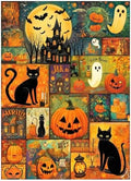 1000 Piece Puzzle for Adults, Halloween Themed Collage