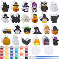 WinnerWhy 24 Sets Halloween Ceramic Painting Kit Halloween Crafts for Adult