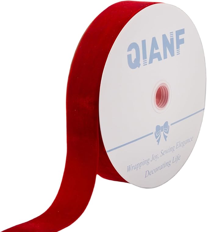 Velvet Ribbon, 1 1/2-Inch by 25-Yard Spool by QIANF