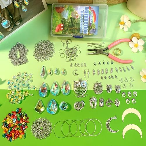 WASTROYAL 420pcs DIY Sun Catchers Making Kit for Adults Prism Hanging Decor