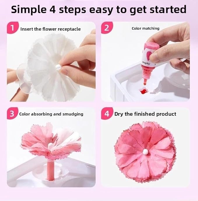 Science Craft Kit: Color Mixing & Dyeing Paper Flower Bouquet - Image 2