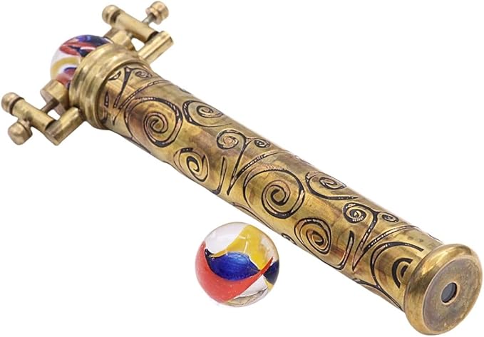 RII Marble Scope Kaleidoscope | Exquisite Etched Brass Design - Image 6