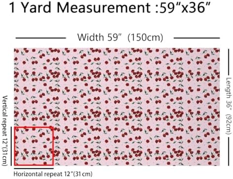 Feelyou Halloween Theme Soft Flannel Fabric by The Yard 5 Yards Kids Skull Pattern Upholstery Fabric for Boys Girls Red Cherry-Shaped Skull Bones Print for Home DIY Projects, Indoor Decor