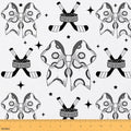 Ice Hockey Bow Upholstery Fabric for Chairs | Modern Ball Print Bowknot Outdoor Fabric by The Yard 109"x63", Sports Ball Game Hockey Puck Geometric Bow Tie Landscape Fabric