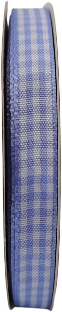 Light Blue Gingham Plaid Checked Ribbon 25 Yard Each Roll 100% Polyester - Image 3