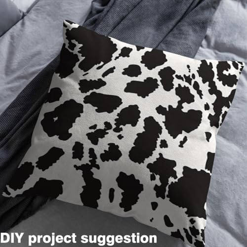 Feelyou Cow Fur Fabric By The Yard Decorative Soft