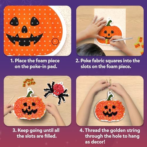 Skillmatics Poke-in Art – Halloween Decor, DIY Wood Craft Kit for Kids