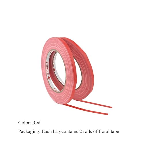 HAHIYO Red 0.25Inch Wide Floral Tape, Waterproof Florist Tape Flower Wrap - Image 7