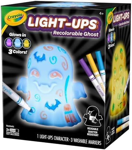 Crayola Light-Ups Ghost, Reusable Coloring Light Up Halloween Toy for Kids