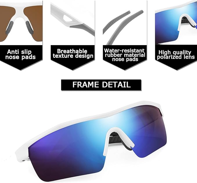 FEISEDY Kids Teens Baseball Polarized Sunglasses Sports TR90 Frame Boys Girls Cycling B2454