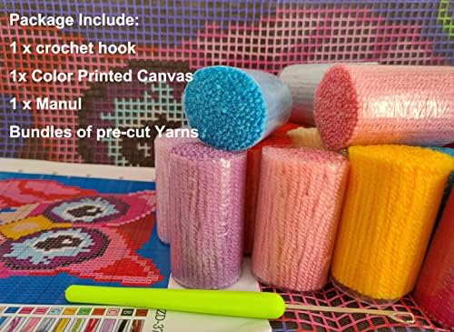 YOOTOM Ballon Latch Hook Rug Kits for Adult,Embroidery Wall Hanging Tapestry