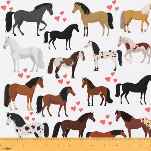 Erosebridal Horse Fabric By the Yard, 10 Yards