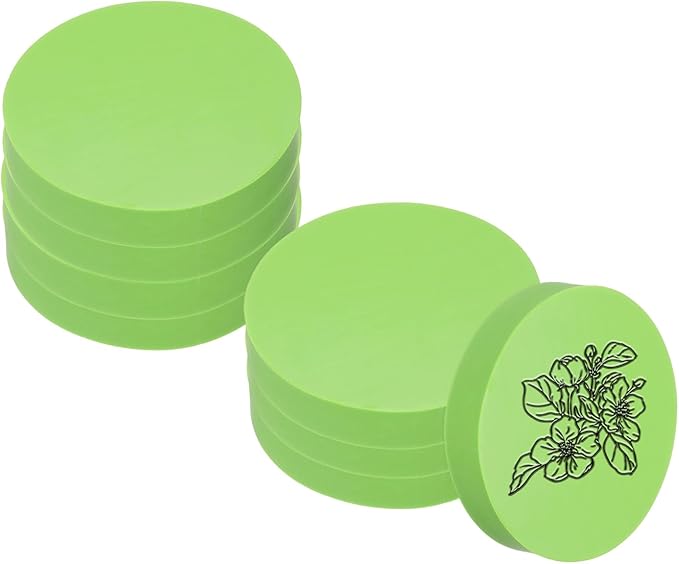 PATIKIL 8Pcs 2" Rubber Carving Blocks, Soft Linoleum Art Carving Block Round by PATIKIL