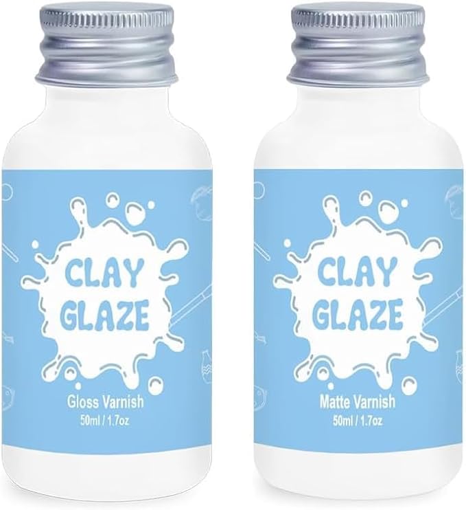 2 x 50ml Air Dry Clay Glaze, Clay Glaze Air Dry by EIGTWEN