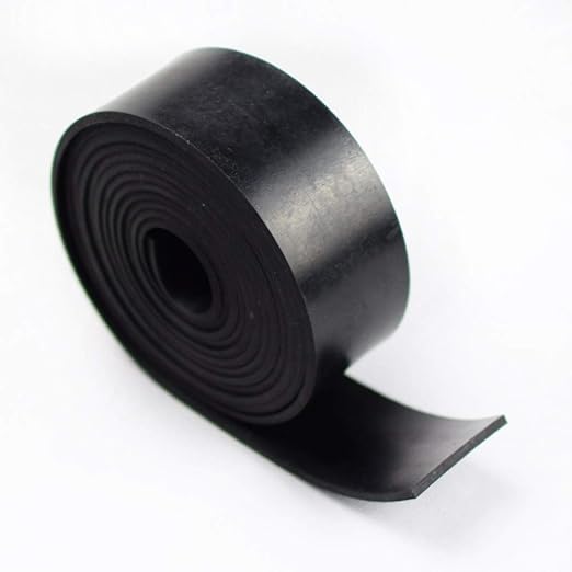 DOBTIM Neoprene Rubber Strips 1/8" Thick X 2" Wide X 110" Long, Solid Rubber by DOBTIM