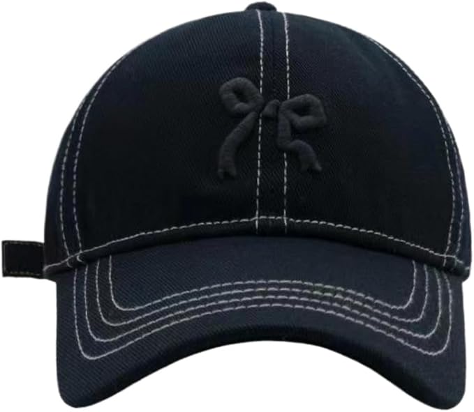 Sumleno Womens Trendy Cute Bow Baseball Cap Y2k Aesthetic Preppy Sun Cap Hiking Travel Trucker Hat Accessories