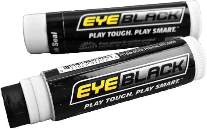 EyeBlack BattlePaint – Bright Colored Under Eye Black Grease for Pro Athletes and Super Fans – Baseball, Softball, Football – 2 Sticks