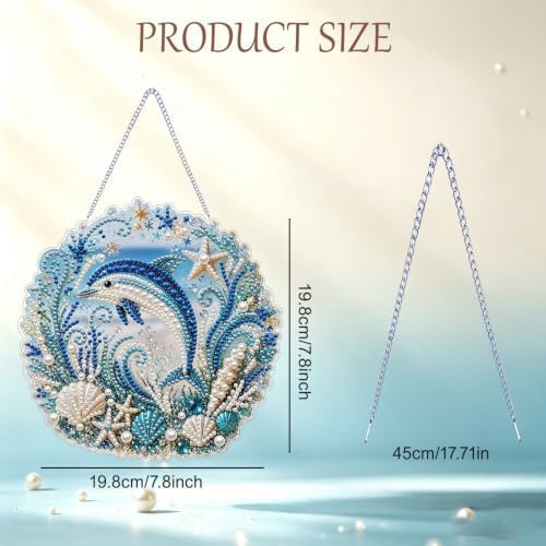 AIBOERL Pearl Diamond Art Kits for Adults, Acrylic Hanging Suncatcher