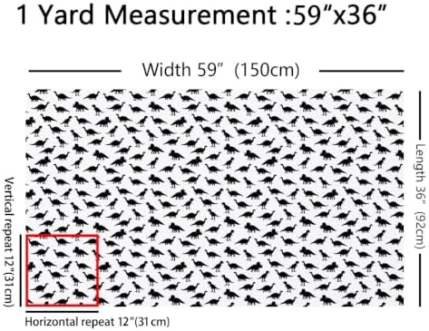 Erosebridal Dinosaur Upholstery Fabric, 3 Yards