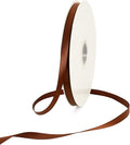 TONIFUL 3/8 Inch x 100yds Coffee Brown Color Satin Ribbon Thin Solid Fabric by TONIFUL