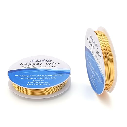 Adabele 32 Feet Premium Tarnish Resistant Round Jewelry Wire Copper Beading - Image 2