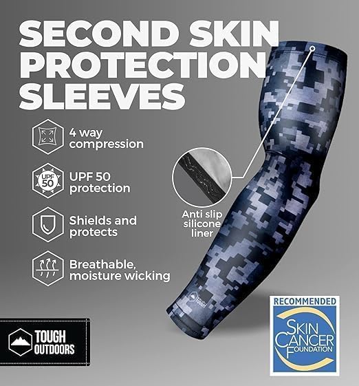 Tough Outdoors Baseball Arm Sleeve Youth & Adults - Compression Arm Sleeves for Kids Boys & Girls Men & Women - Football