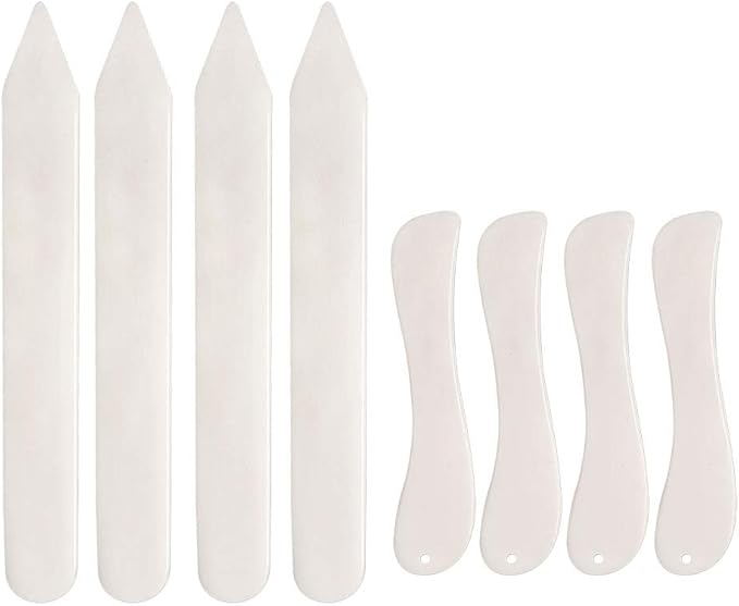 8 PCS Bone Folder Tool, Plastic Bone Folder Paper Creaser Set Scoring Tool by Jupean