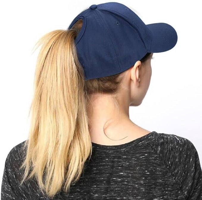 High Ponytail Baseball Hat - Women Messy Bun Hat, Sun Protection Ponycaps Retro Cap