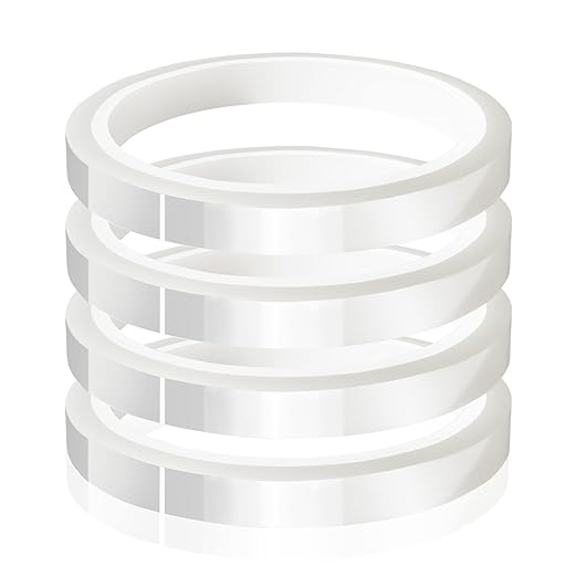 4 Rolls 10mm x33m Clear Heat Tape, Transparent High Temperature Heat Resistant by MEBMIK