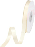VATIN Double Face Cream Satin Ribbon 3/8" Continuous 50 Yards, Cream Polyester by VATIN
