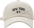Top Baseball Caps for Women-Men Outdoor Baseball Hats New York Golf Sports Hat Curved-Brim UV Protection