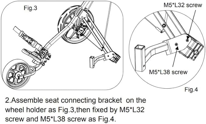 Caddytek Removable Golf Cart Seat, Golf Push Cart Seat, Golf Chair Accessory, Trolly Seat for 3 Wheels and 4 Wheels