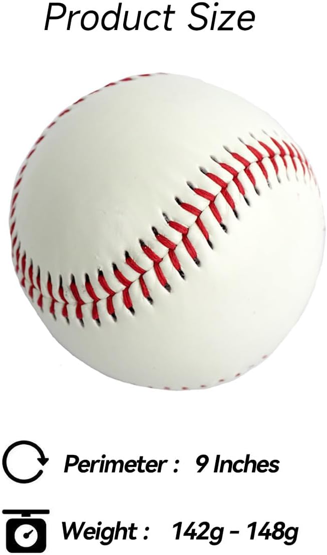 3PCS Light Up Baseball Glow in The Dark Light up Glow Balls Official Size Baseball Gift and Baseball Fans Baseball Accessories