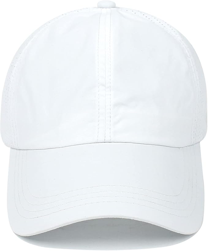 HGGE Womens Criss Cross Ponytail Baseball Cap Adjustable High Messy Bun Ponycap Quick Drying Hat
