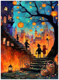 1000 Piece Puzzle for Adults - Halloween Treat Town - Trick or Treat Kids