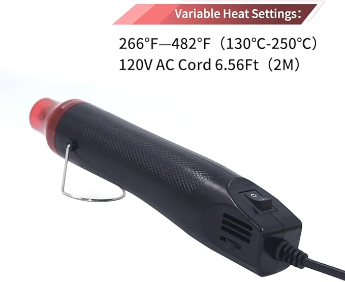 mofa Temp Regulation Heat gun, 6.6ft Cable 300W Hot Air Gun - Image 2