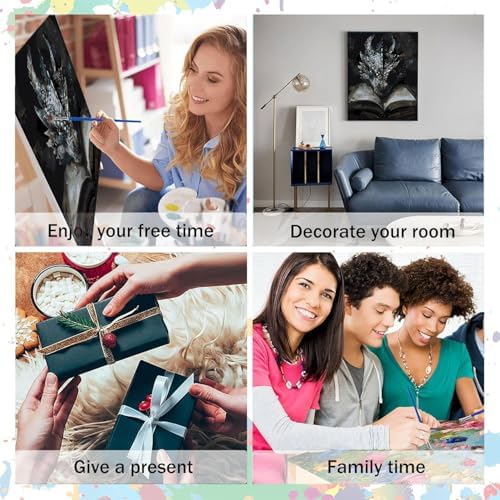 GOUOYANA Paint By Numbers Kit for Adults-Dragon Book Acrylic Paint Canvas