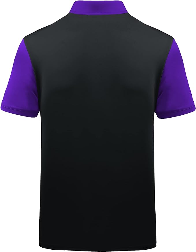 ZITY Mens Golf Shirt Short Sleeve Sport Moisture Wicking Performance Print Golf Polo Shirts for Men Collared Casual T-Shirt