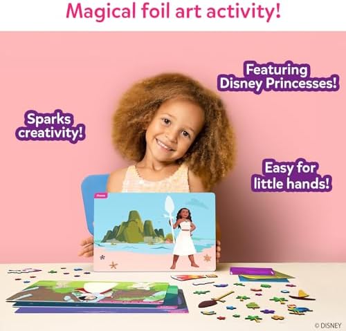 Skillmatics Foil Fun Disney Princess, Foil Art & Craft Kit, Gift for Kids