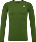 DEVOROPA Youth Boys Compression Shirt Long/Short Sleeve Football Baseball Undershirt Quick Dry Kids Sports Baselayer Crewneck