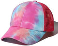 Criss Cross Hat Washed Distressed Baseball Cap Ponytail Hat High Messy Bun Ponycap for Women