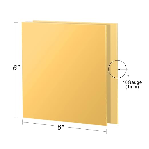 2 Pcs Brass Sheet, 18 Gauge Thickness, No Scratches, Film Attached Brass Plates - Image 2